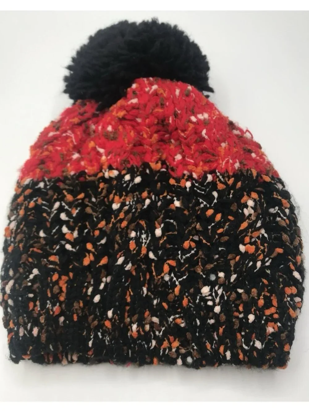 Gold Medal Polar Extreme Beanie Hat Cap Pom Pom Red Black Womens